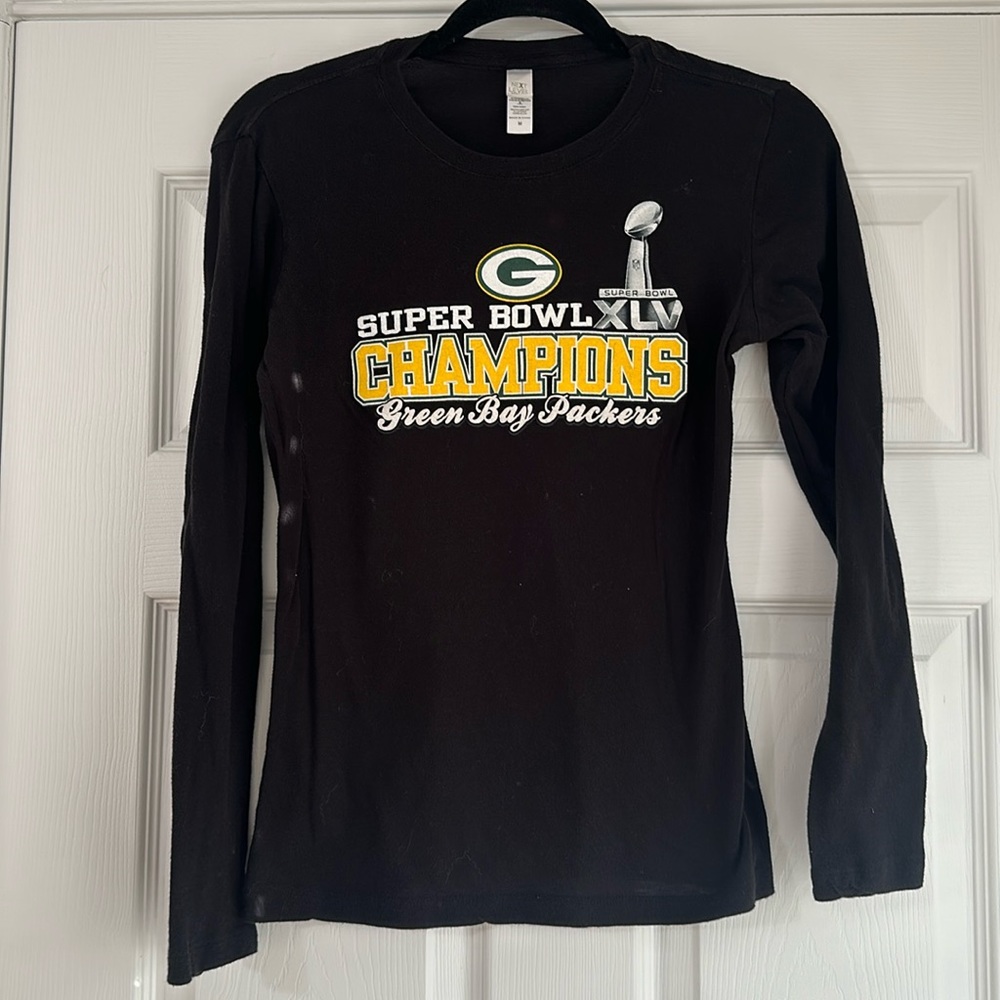 Green Bay Packers Super Bowl XLV Champions - Women’s Long Sleeve Tee - Medium